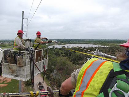 Power line conductor repair